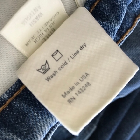 Reformation Julia Blue Crop High Rise Cigarette Jeans - Picture 7 of 10